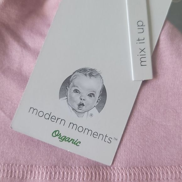 Pink Newborn Hat - Gerber Mix It Up Organic Cotton Hat - Picture 2 of 5